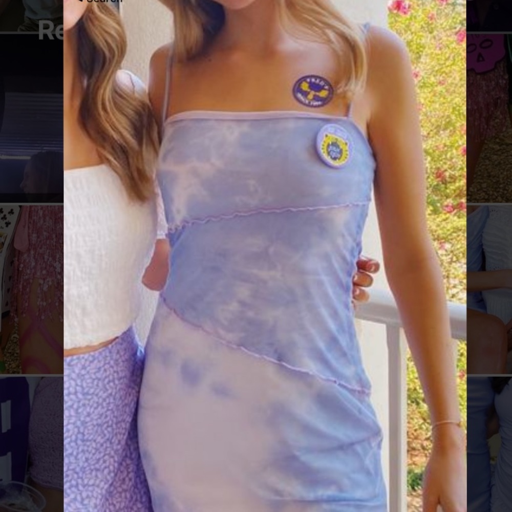 Blu Spero Mesh purple dress